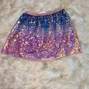 H&M Girls Lavender and Blue Sequin Skirt (NWT)